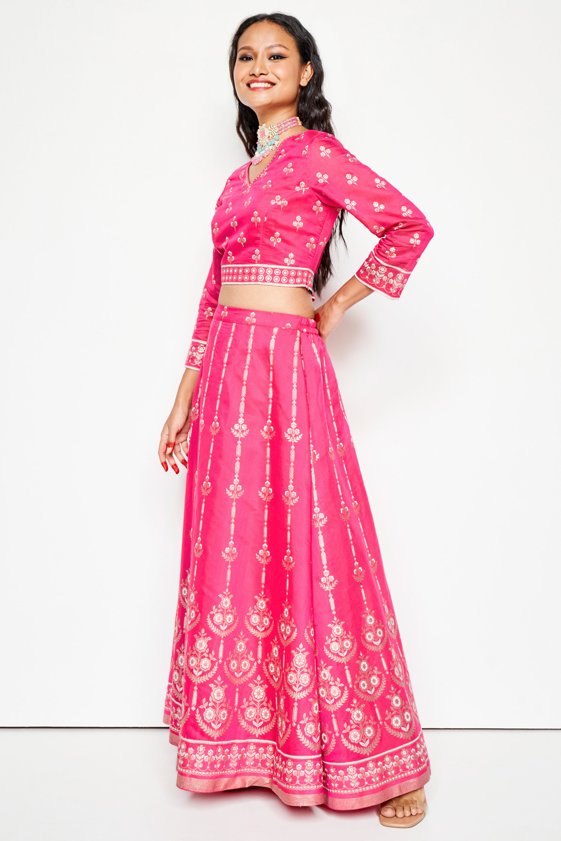 Rongmonch Skirt Set, Hot Pink, image 3